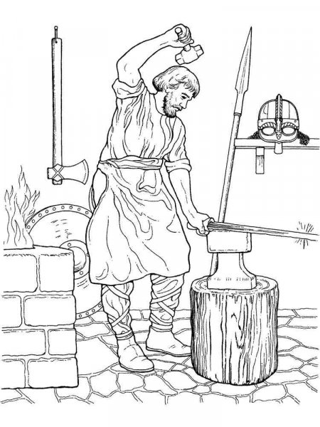 Blacksmith coloring pages