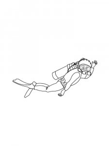 Diver Coloring Pages 10