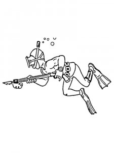 Diver Coloring Pages 14