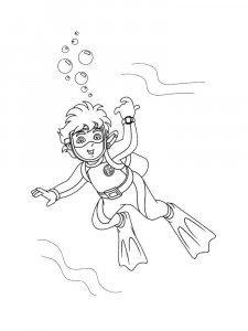 Diver Coloring Pages 2