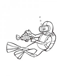 Diver Coloring Pages 5