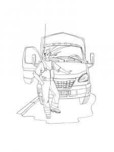 Driver Coloring Pages 13