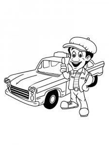 Driver coloring page 18