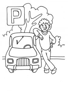 Driver coloring page 4