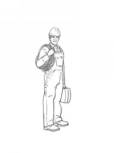 Electrician coloring pages