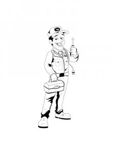 Electrician Coloring Pages 3