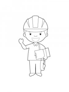 Engineer coloring page 9