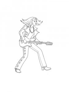 Guitar Player Coloring Pages 1