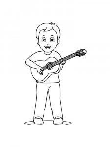 Guitar Player Coloring Pages 12