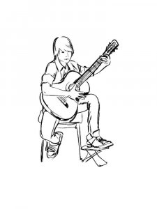 Guitar Player Coloring Pages 16