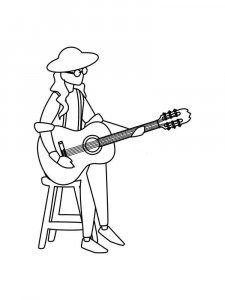 Guitar Player Coloring Pages 27