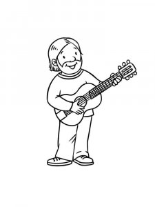 Guitar Player Coloring Pages 7