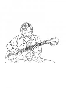 Guitar Player Coloring Pages 9
