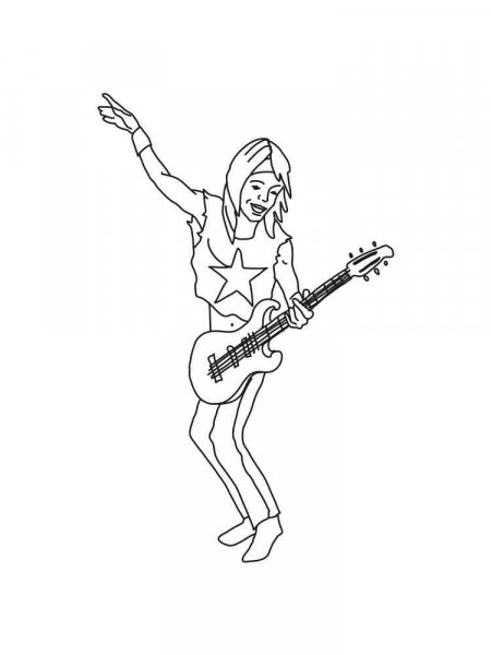 Guitar Player coloring pages