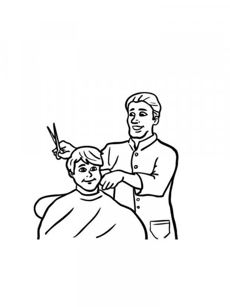 Hairdresser coloring pages