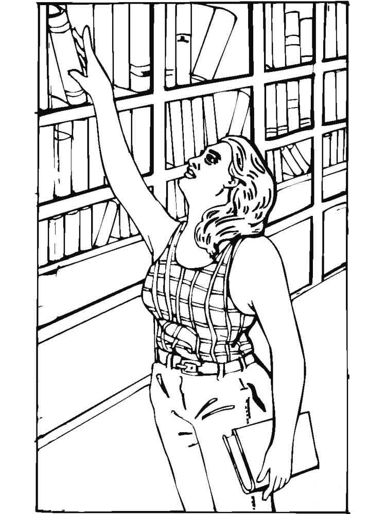 Free Librarian coloring pages. Download and print Librarian coloring pages.