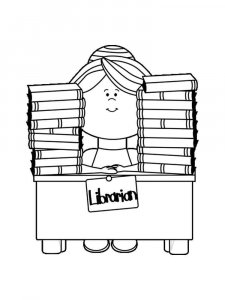 Librarian Coloring Pages 9
