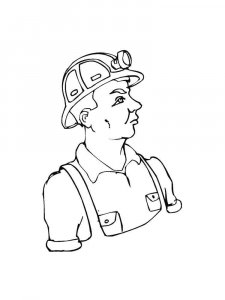 Miner coloring page 3 - Free printable
