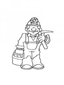 Miner coloring page 5 - Free printable