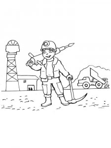 Miner coloring page 6 - Free printable