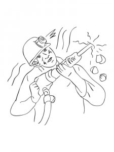 Miner coloring page 7 - Free printable