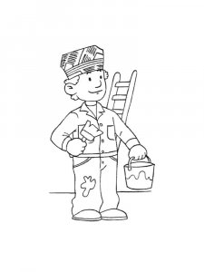 Painter coloring page 1