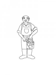 Painter Coloring Pages 11