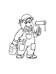 Painter Coloring Pages 13