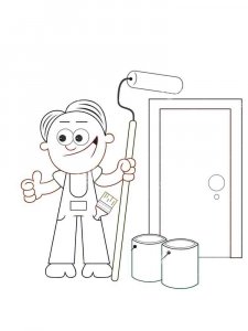 Painter coloring page 14