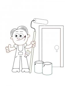 Painter Coloring Pages 14