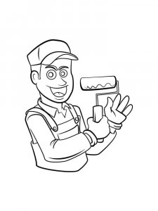 Painter Coloring Pages 15