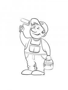 Painter coloring page 17
