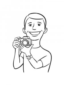 Photographer coloring page 8 - Free printable