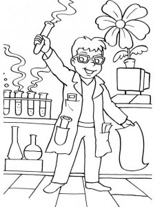 Scientist coloring page 5 - Free printable