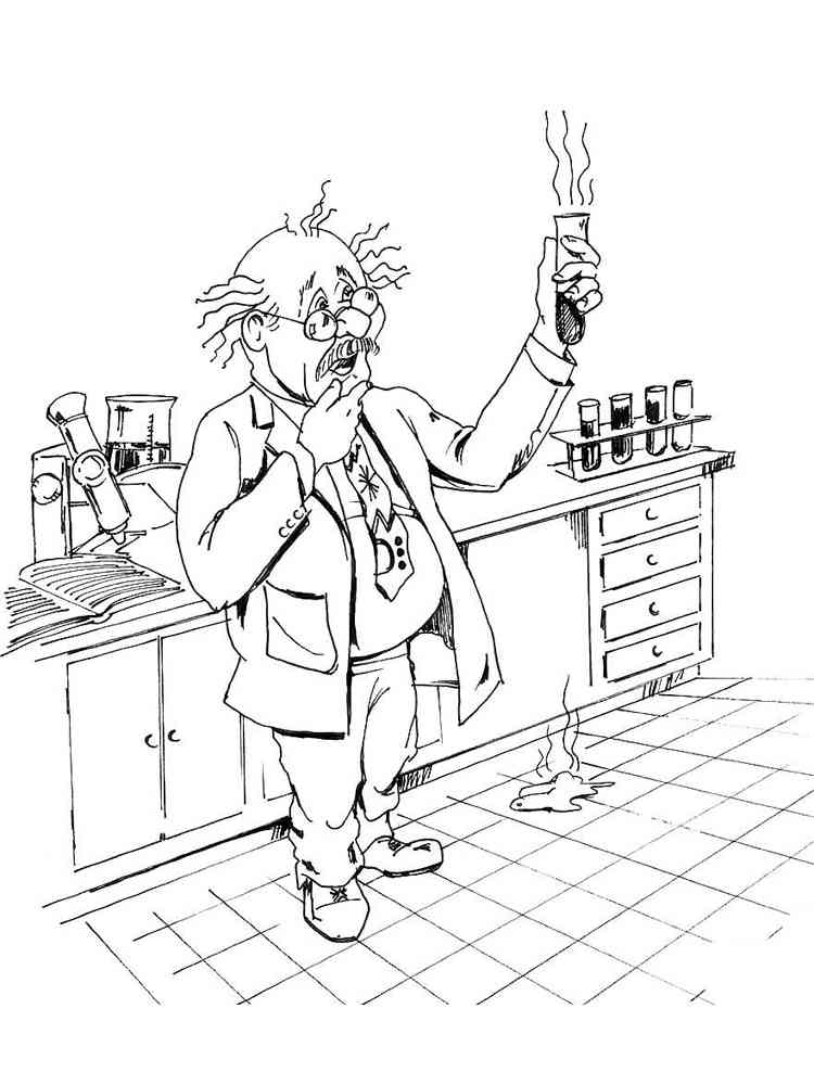 Free Scientist coloring pages. Download and print Scientist coloring pages.