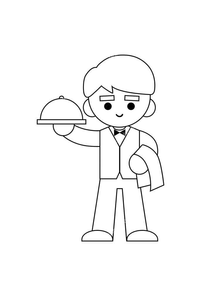 Free Waiter coloring pages. Download and print Waiter coloring pages.