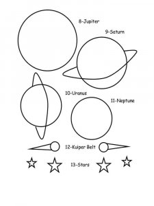 Solar System coloring page 13 - Free printable