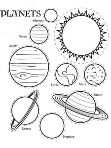 Solar System coloring page 15 - Free printable