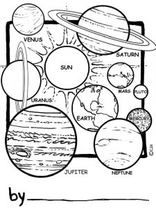 Solar System coloring page 16 - Free printable
