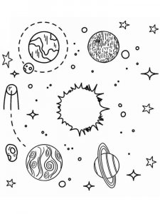 Solar System coloring page 8 - Free printable