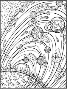 Solar System coloring page 9 - Free printable