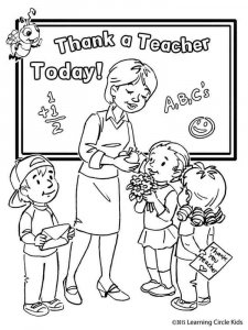 Teacher Appreciation coloring page 2 - Free printable