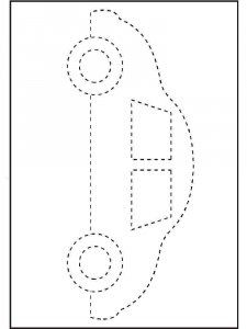 Tracing coloring page 12 - Free printable