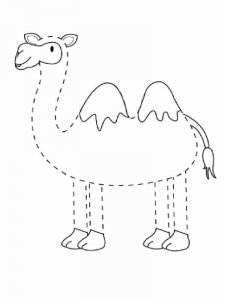 Tracing coloring page 5 - Free printable