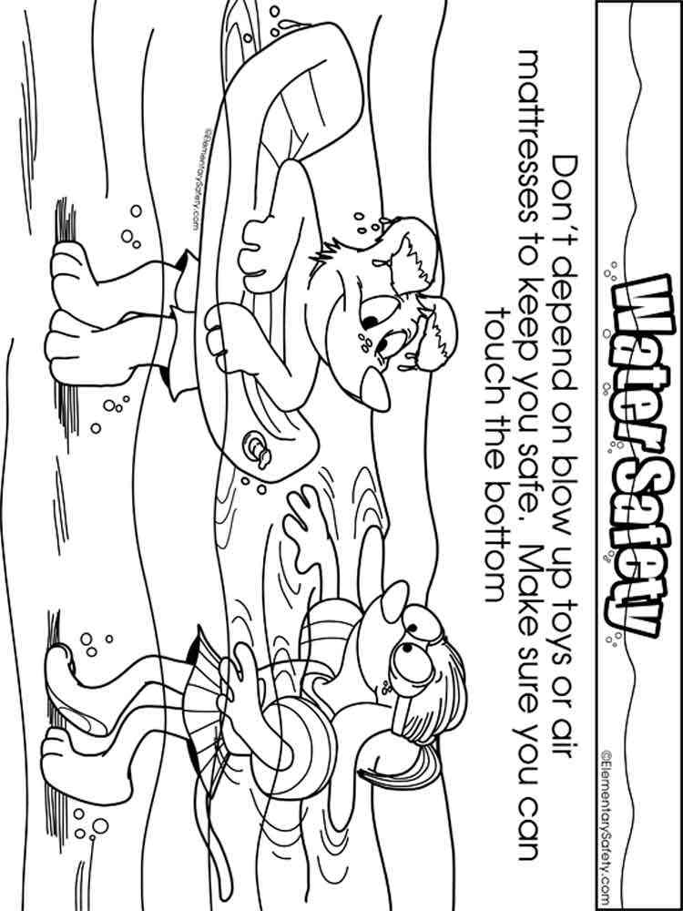 Water Safety coloring pages. Free Printable Water Safety coloring pages.
