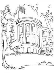 White House coloring page 1 - Free printable