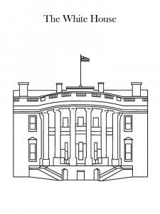 White House coloring page 2 - Free printable