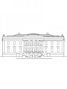 White House coloring page 3 - Free printable
