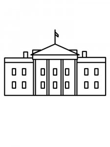 White House coloring page 4 - Free printable