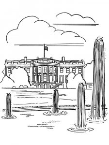 White House coloring page 8 - Free printable